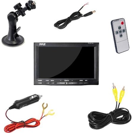 Pyle Window 7" Suction-Mount LCD Widescreen Monitor and License-Plate-Mount PLCM7500